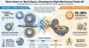 worm gears vs bevel gears right angle power transmission