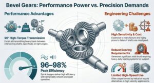 Bevel gear structure and industrial power transmission working principle comparison
