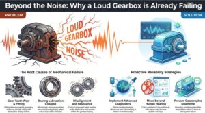 Industrial gearbox condition monitoring detects gear tooth wear