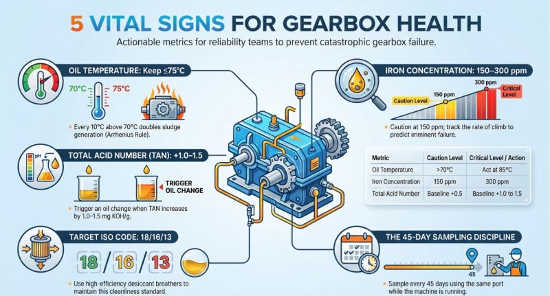 heavy machinery gearbox predictive maintenance metrics