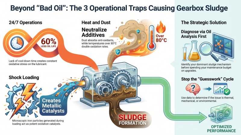 Why Does Heavy Machinery Gearbox Sludge Keep Forming?