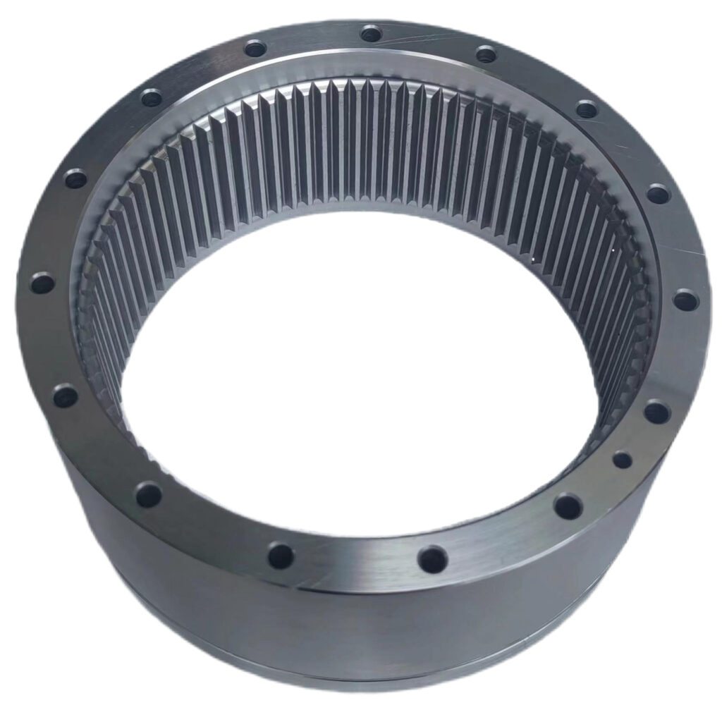Large custom forged gear ring, big girth gear for dryer equipment
