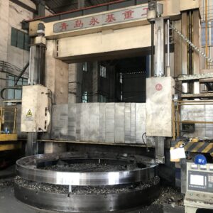 cnc double‑column vertical lathe for  heavy‑duty components including girth gears, kiln tyres and large flanges.